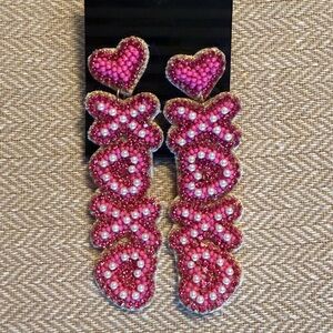 Beaded Valentine’s XO Earrings